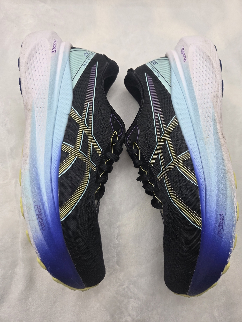 ASICS Gel Kayano 30 Running Shoes Black Purple Blue Women's Size 10 - Picture 6 of 9